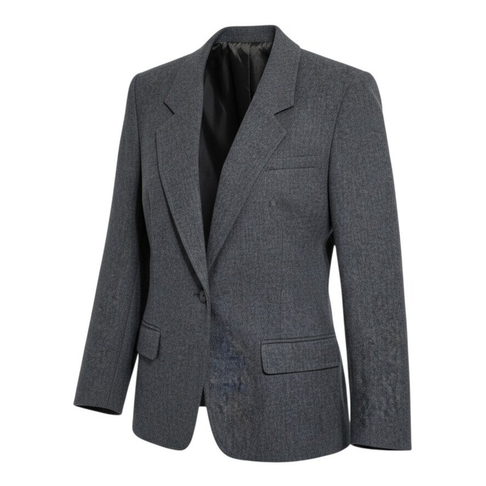 Pendleton Virgin Wool Blazer 14 Charcoal Grey Womens Single Button USA *READ*